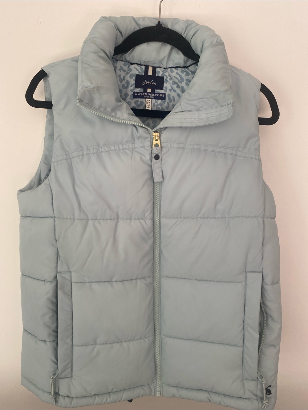 Joules Pale Blue Quilted Puffer Vest